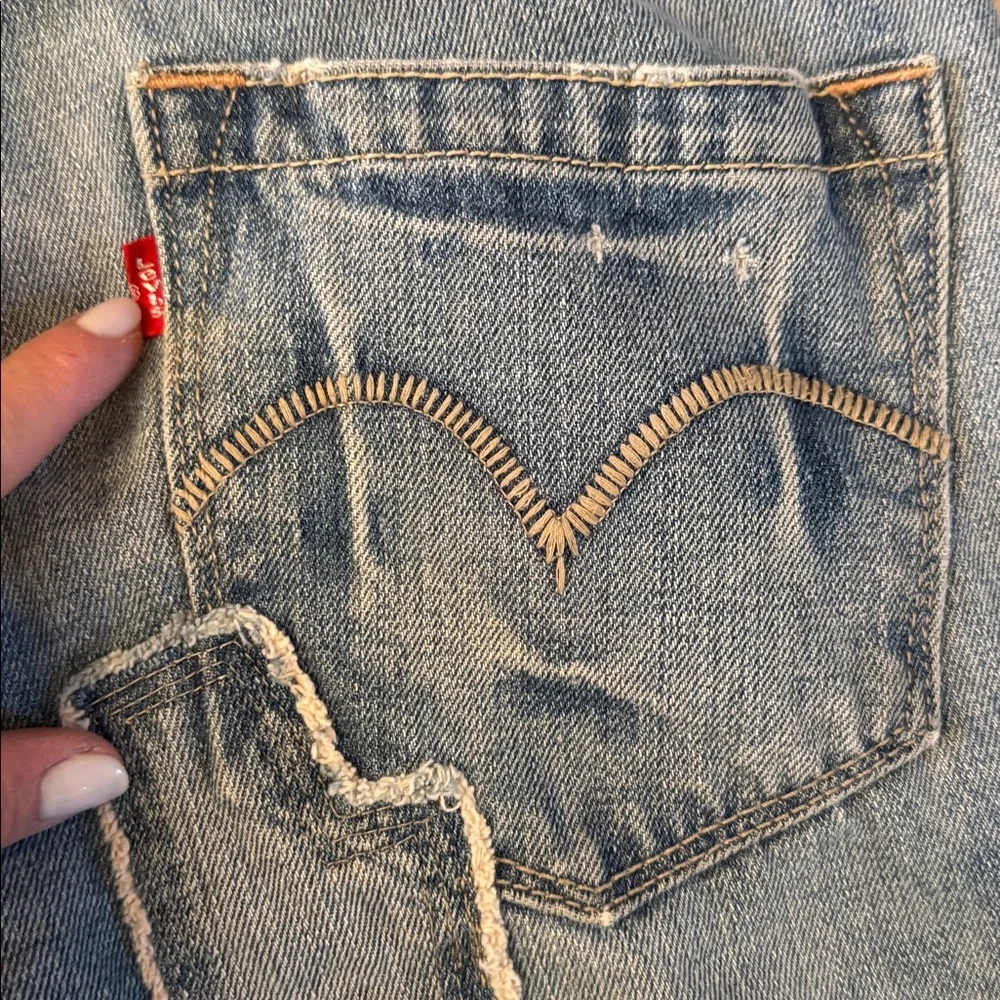 Levi's Engineered Jeans-Red Tab Button Fly Side Seam Split-Skater-Y2K-30x30-Rare - Picture 11 of 12